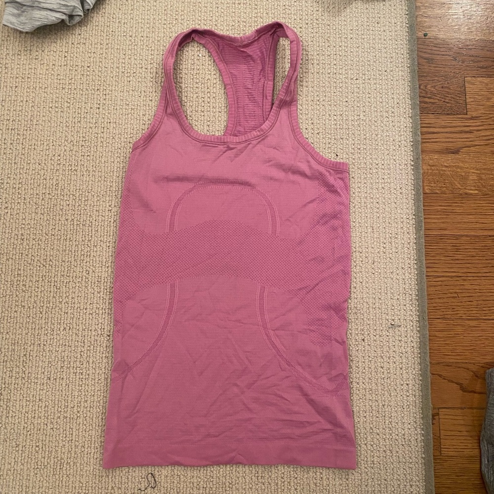 Lululemon Athletica Pink Fitted Sleeveless Tank Top